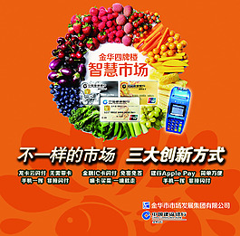 智慧菜场南门喷绘