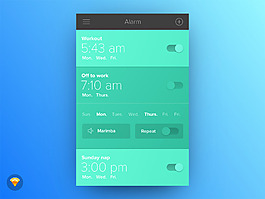 闹钟app ui sketch下载