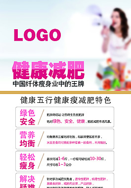 减肥特色易拉宝