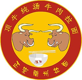 顶牛拉面LOGO