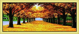油画黄金满地