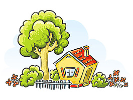 手绘卡通小屋
