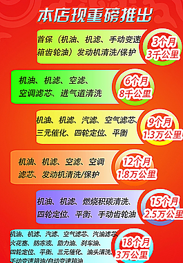 汽车保养套餐图片