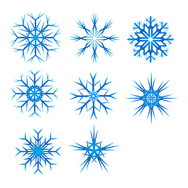 矢量蓝色雪花素材