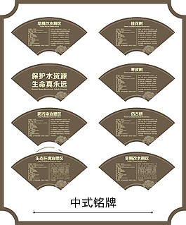 中式树木铭牌