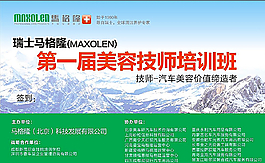 汽车美容 海报 绿白色展板图片