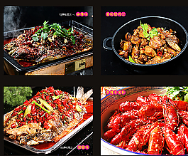 饮食壁画图片