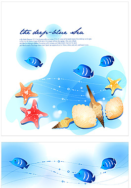 海洋元素海报