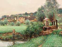 田园风景油画