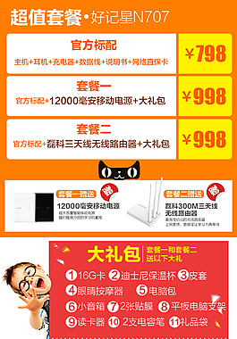 电子教育大礼包活动礼包套餐海报