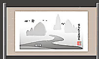 中国风山水画图片
