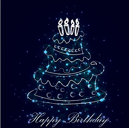 夜光生日蛋糕图片
