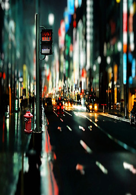 城市绚丽灯光背景