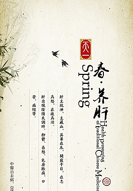 春养肝养生海报