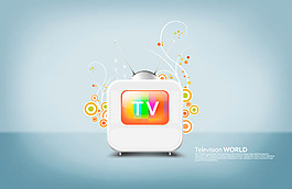 个性TV图标PSD素材