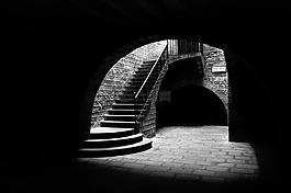 建筑,明暗对比,梯子