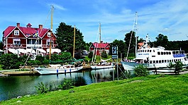 约塔运河,borensberg,运河的船
