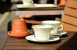 咖啡杯,咖啡厅,街头咖啡馆