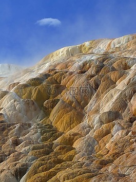 烧结,热,火山