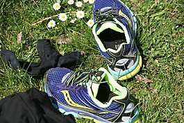 运动鞋,休闲,草地