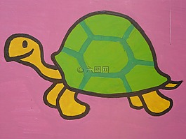 龟,卡通人物,绘图