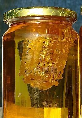 蜂蜜,蜜罐,蜂窝