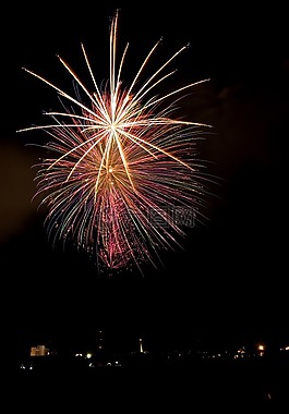 焰火,节日,泰国