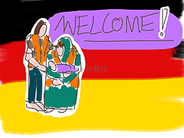 难民,欢迎,救生衣