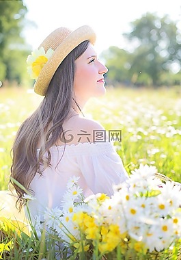 漂亮的女人,快乐,年轻