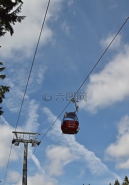 客舱,吊车,山