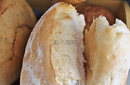 白面包,腹,食品