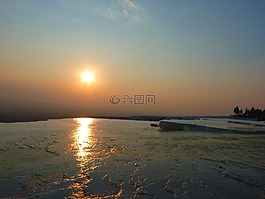 pamukkale,石灰烧结矿阳台,钙