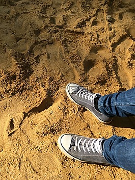鞋,脚,沙
