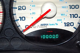 里程表,100,000英里