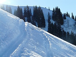 痕迹,雪,滑雪