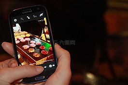 照片,细胞的,好吃的东西