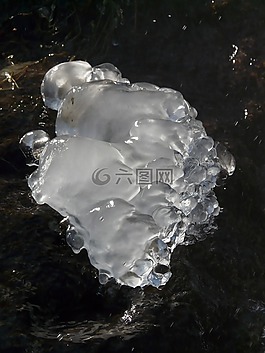块的冰,eiskristalle,冰