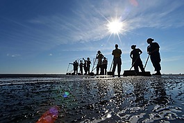 团队合作,水手们,剪影