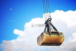 天空,抓斗,船舶