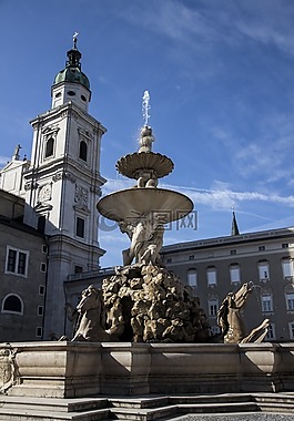 居住喷泉,喷泉,萨尔茨堡