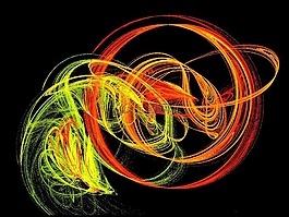 分形,橙色,绿色