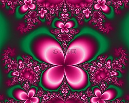 蝴蝶,花园,分形