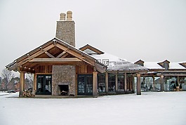 建筑物,公园,雪