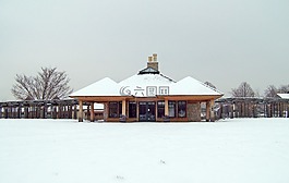 建筑物,公园,雪