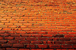 红色,砖,墙