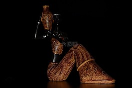 holzfigur,东方,女子