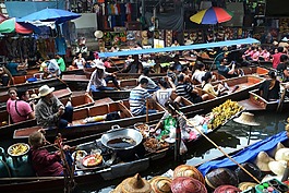 曼谷,泰国,水上市场