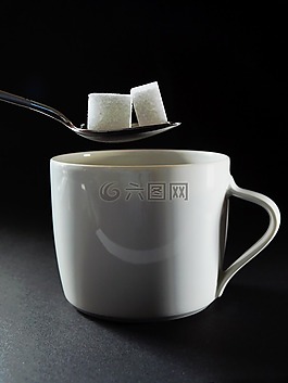 咖啡,糖,糖的咖啡