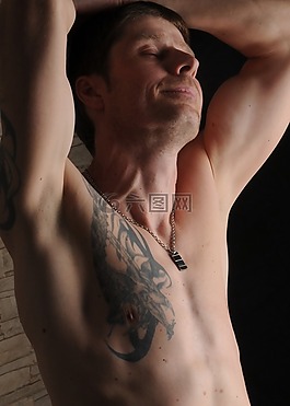 男子,肌肉,纹身