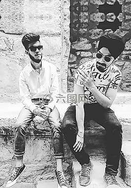 黑色白色,时尚,模型